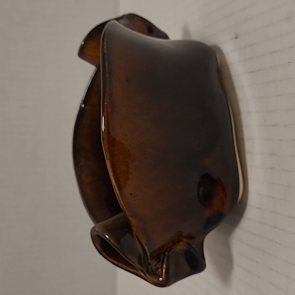 Signed Hilborn Canadian Studio Pottery Brown Pinch Bowl - Picture 8 of 16